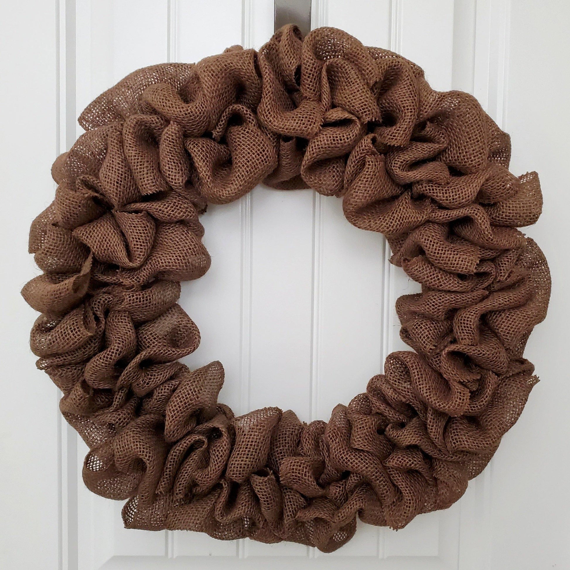 Chocolate Burlap Wreath - Soul of a Home